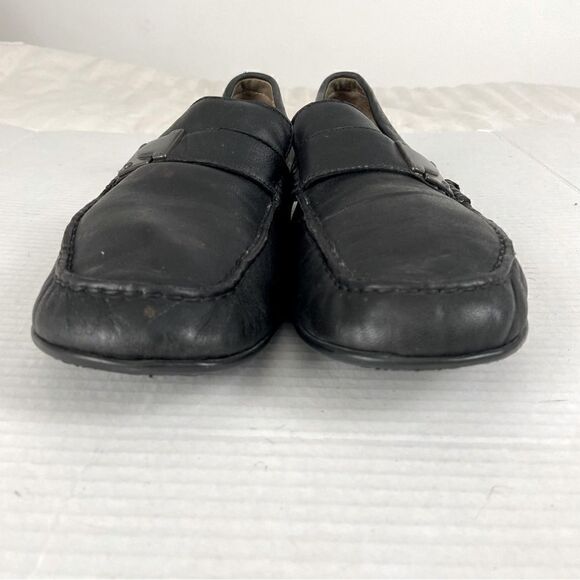Born Men’s Black Leather Driver Shoes Casual Comfort Loafers Moccasins Size 11.5 - Picture 2 of 12